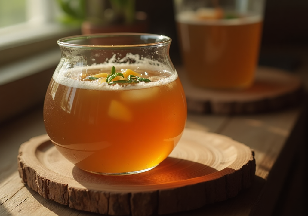 tasse contenant un bouillon d'os riche en collagène